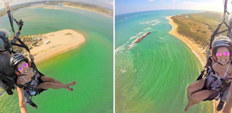 parapente na praia do gunga