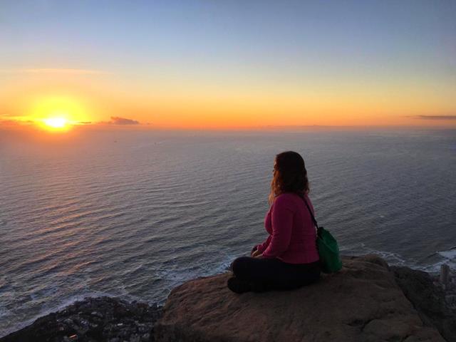 Por do sol na Lions head