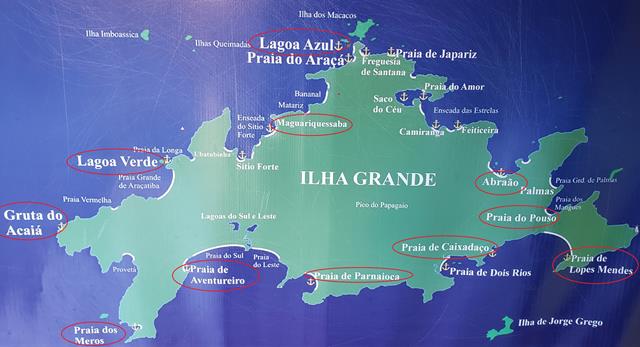 Mapa Final de Semana em Ilha Grande